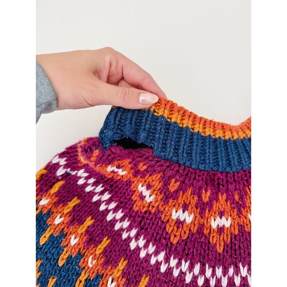 Vintage bravo nordic fair isle knit sweater - size medium - Picture 3 of 7